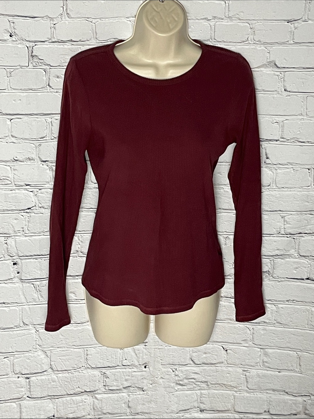 Old Navy Women's Long-Sleeve Crewneck Top - Burgundy